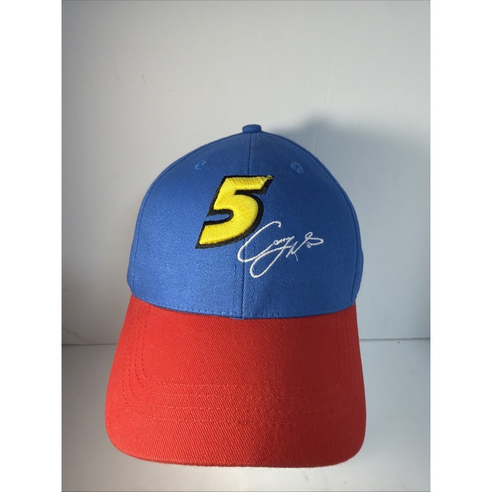 Kellog's CarQuest #5 Cap Hat Nascar Racing Casey Mears Red Blue 14+ ~ NWT